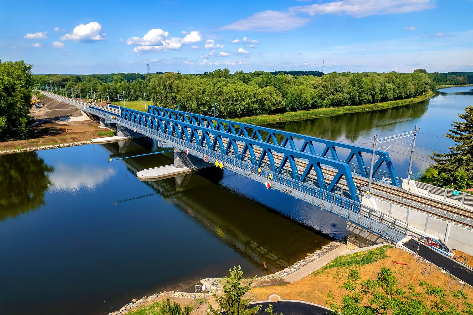Rekonstrukce železničního mostu přes Labe u Čelákovic